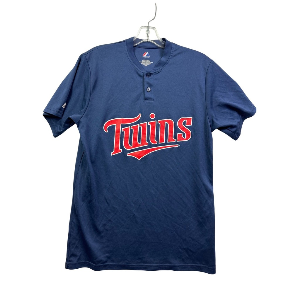 Minnesota Twins Navy Blue Polo Shirt Men's Short Sleeve size M Medium